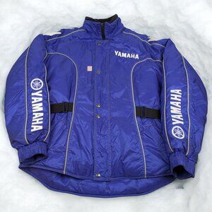 Vintage Yamaha Jacket Women's Large Retro Puffer Ski Snowboard Snowmobiling Coat